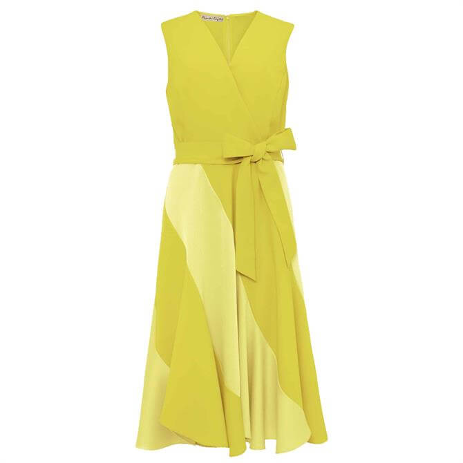 Phase Eight Philis Lime Panelled Dress